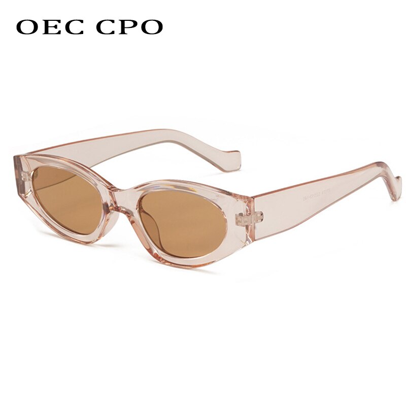 Oec cpo vintage kleine cat eye dames zonnebril heren persoonlijkheid groene punk zonnebril dames ovaal  uv400 brillen
