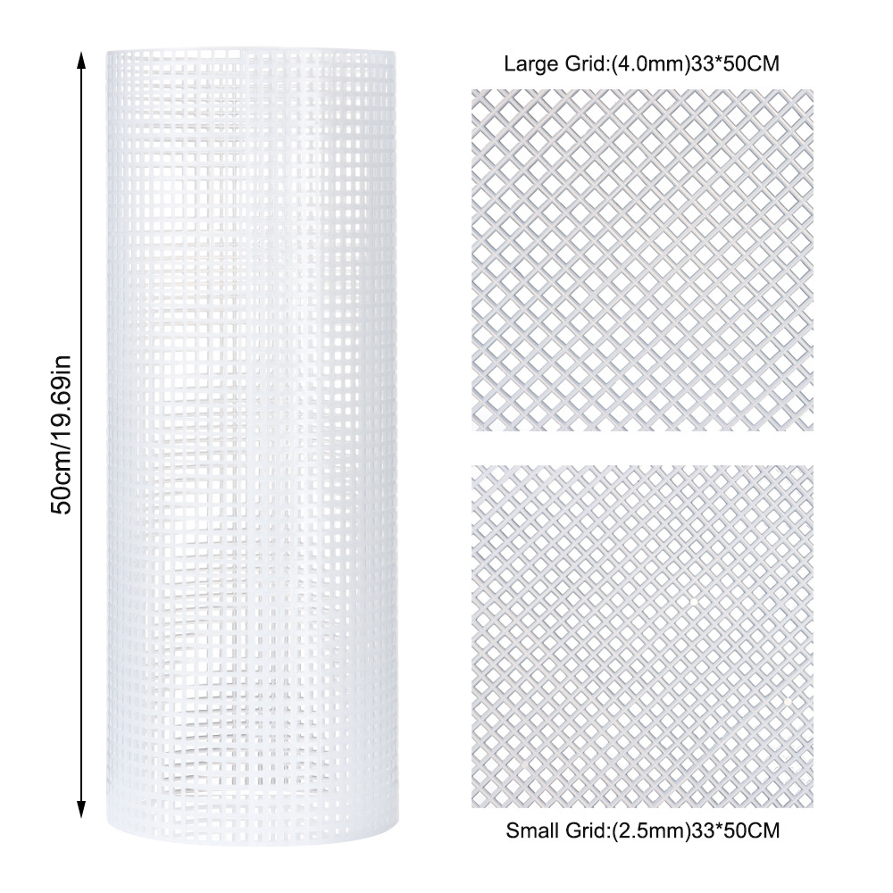 Gancho de malla de plástico para bolsa de tela, gancho de hilo para alfombra, suministros para manualidades, gancho de pestillo para manualidades, accesorio para manualidades, rejilla duradera de 33x50CM