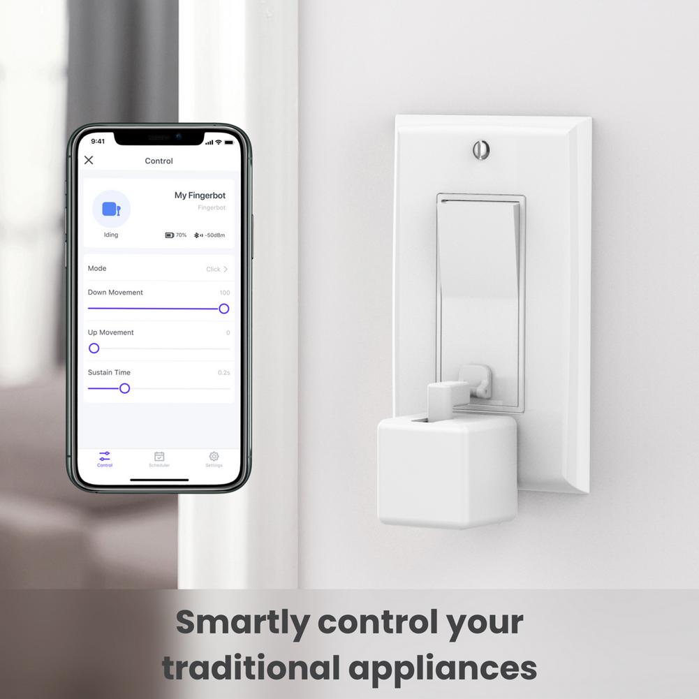 Smart-Life Bluetooth-Compatible Smart Fingerbot Switch Bot Wireless APP/Timer Control Button Pushing Device Alexa Assistant Siri