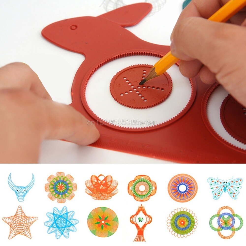 Spirograph Magic Schildpad Konijn Tekentafel Kids Educatief Speelgoed # HC6U #