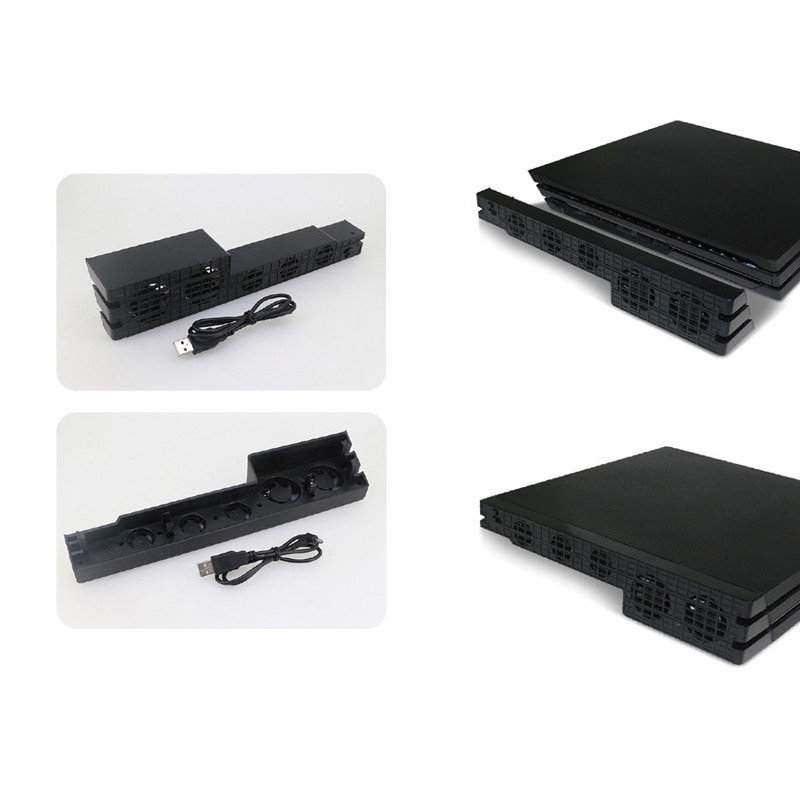 Lodret stativ til  ps4 slim pro køleventilator super turbo temperaturkontrol med usb til sony  ps4 konsol playstation 4