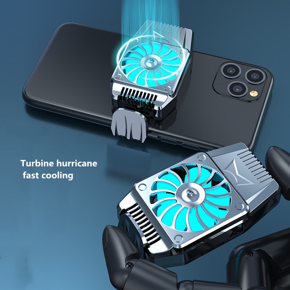 Mobile phone cooler semiconductor radiator cooling fan bracket is silent and stretchable