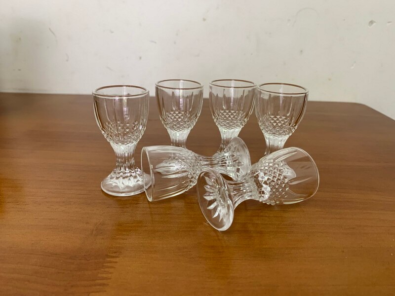 6 stk krystall kopp skudd glass kopp brennevin vin mini glass kopp glass fest drikker sjarmerende tykk liten kopp