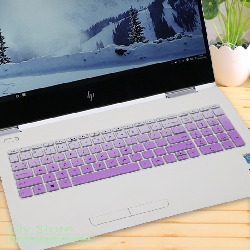 15 inch Laptop Keyboard Cover Protector voor HP Pavilion Power Gaming Laptop 15 t 15-cx0001la 15-cx0095tx 15-cx0101tx 15-cx0102tx: fadepurple