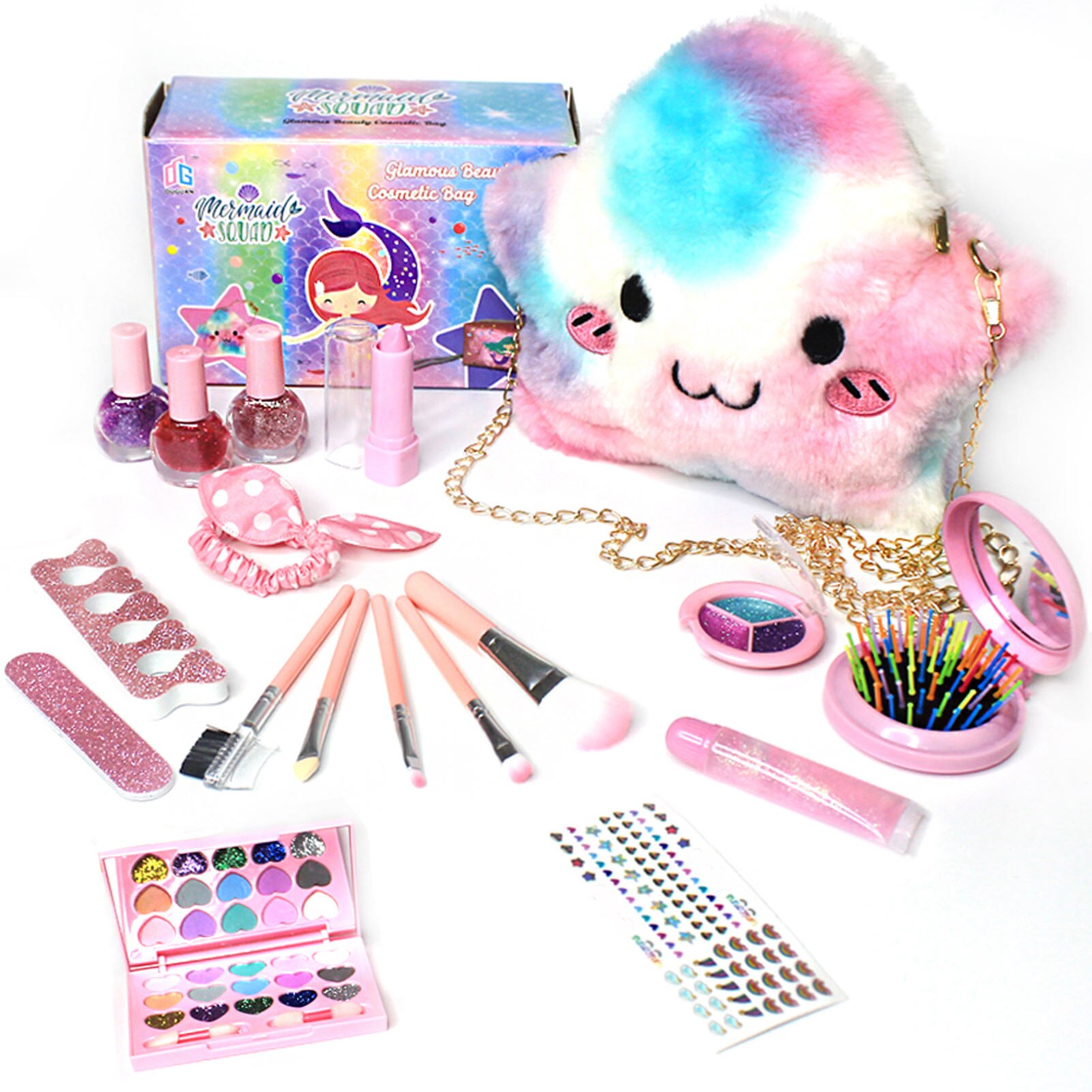 Baby Mädchen Kinder Make-Up Kit Set Prinzessin Pretend Spielen Schönheit Haar Salon Spielzeug Mädchen Weihnachten Geburtstag für kinder make-up