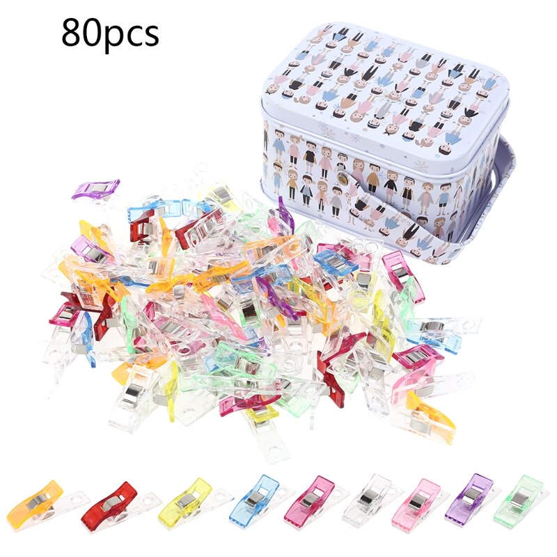 Juego de Clips multiusos para Patchwork, costura, Quilting, ceñido, manualidades, 100 unidades: 16 80pcs
