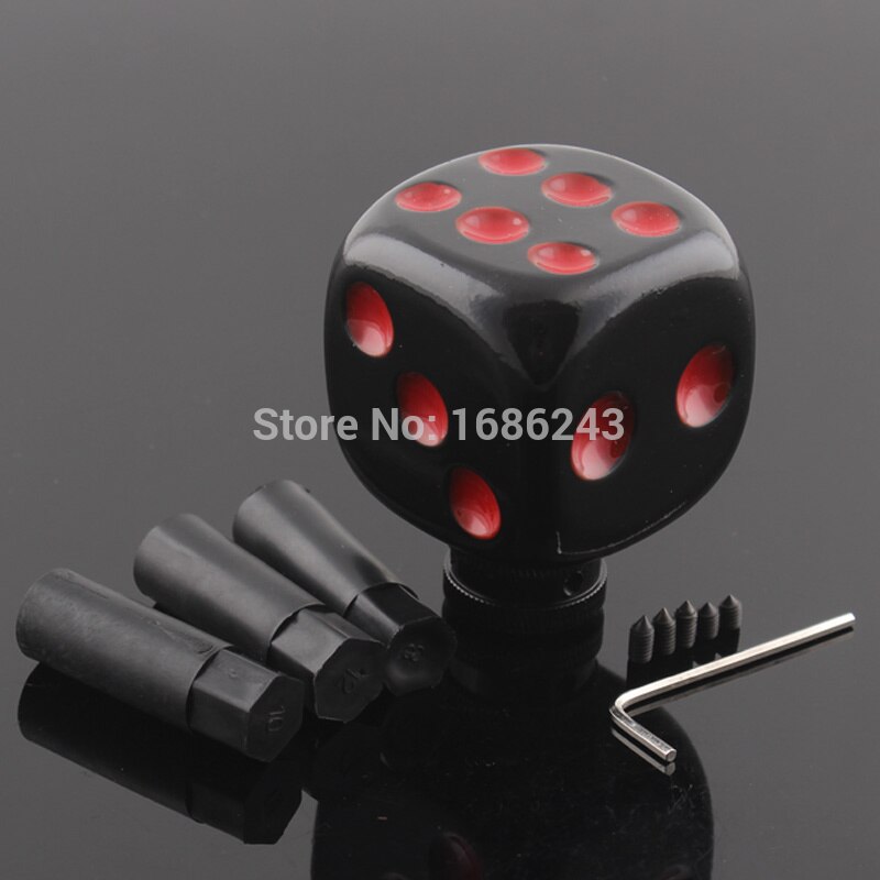 Universal 1/2" Car Lucky DICE GEAR Shifter Shift Lever Knob set