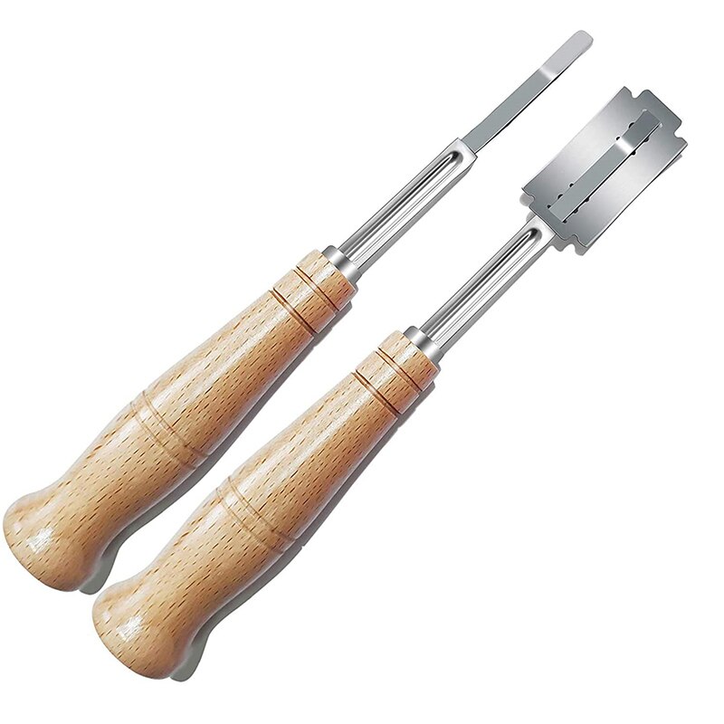 1Pcs Bread Bakers Cutter Slashing Tool Bread Dough Scoring Blade Tools Making Razor Cutter Curved Knife With Protective