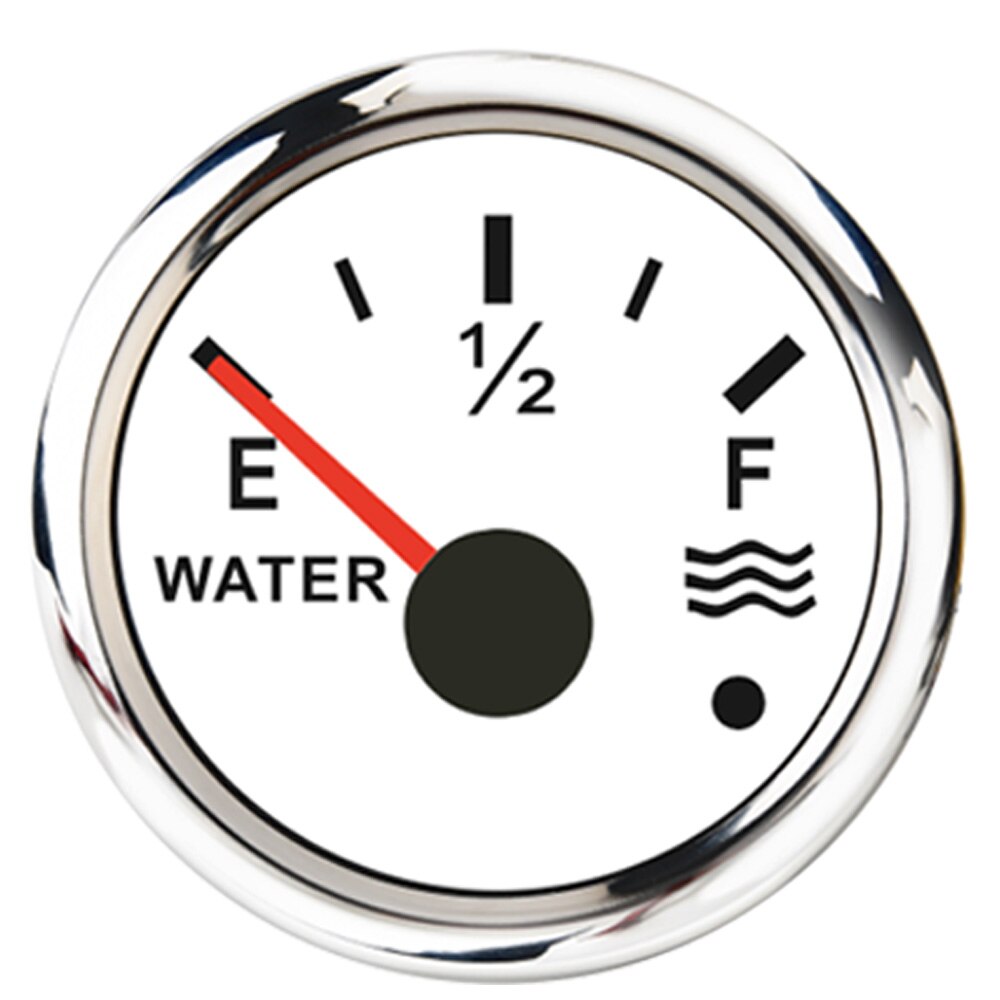 100% Digital Displayer 0-190ohm Water Level Gauge 52MM Gauge Empty to Full Water Tank Indicator Meter 240-33ohm with Warning LED: CX6007