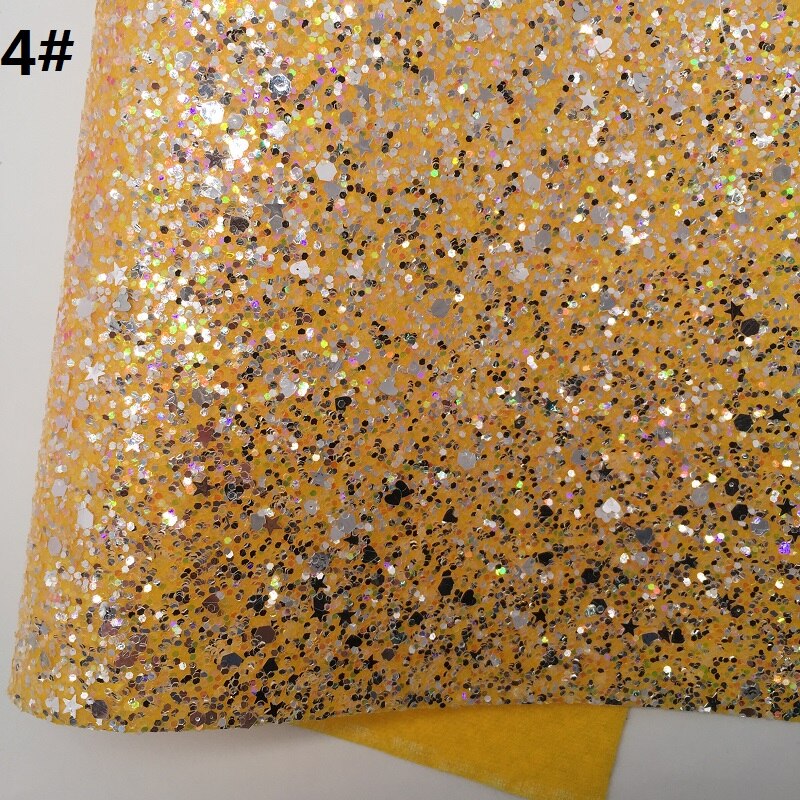 1pc 21 x 29cm dikke glitterleer met sterren en hartjes voor het maken van strikken accessoires leosyntheticodiy  t113: 4