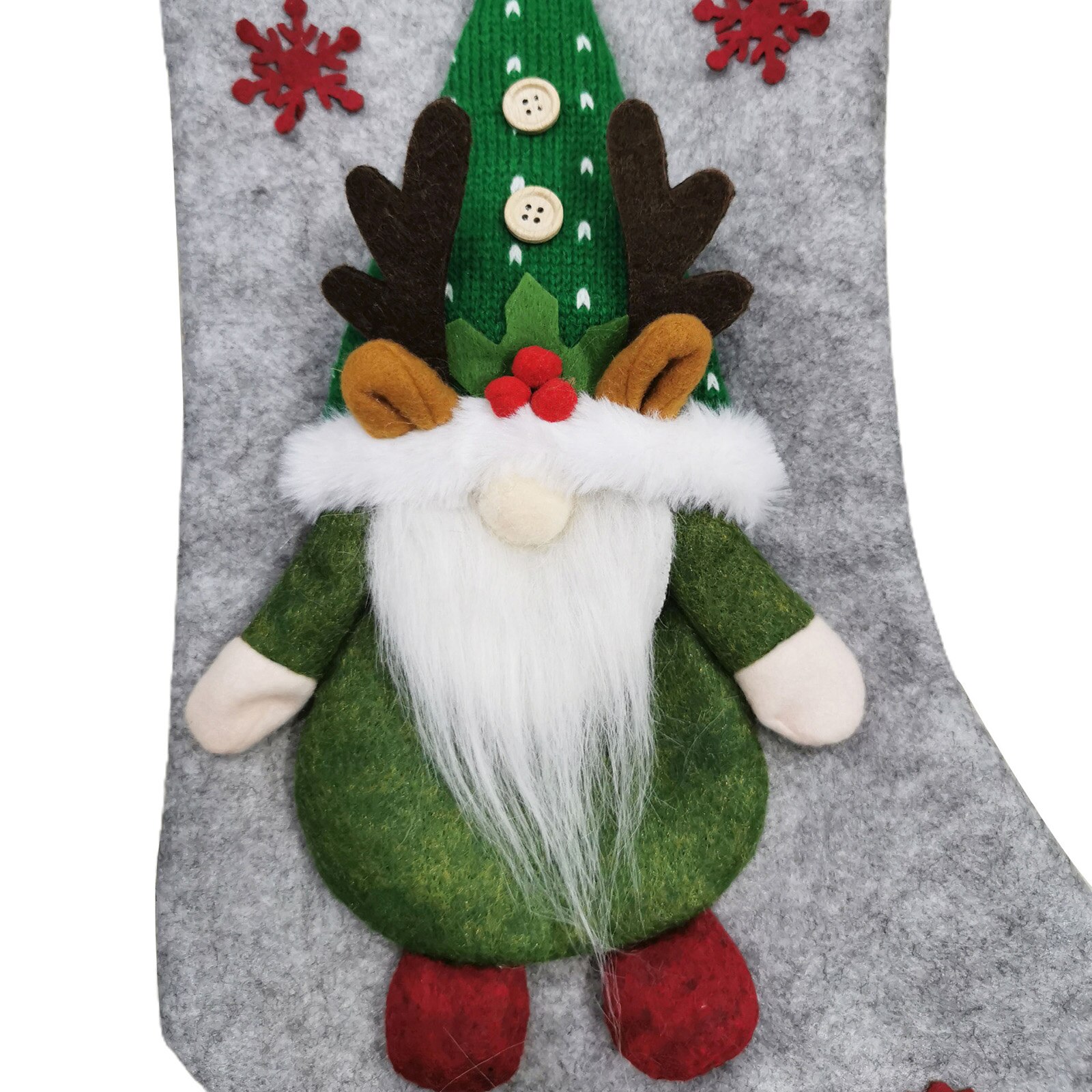 Kerst Kousen, 3D Pluche Santa Gnome Haard Opknoping Kousen Met Plaid Manchetten
