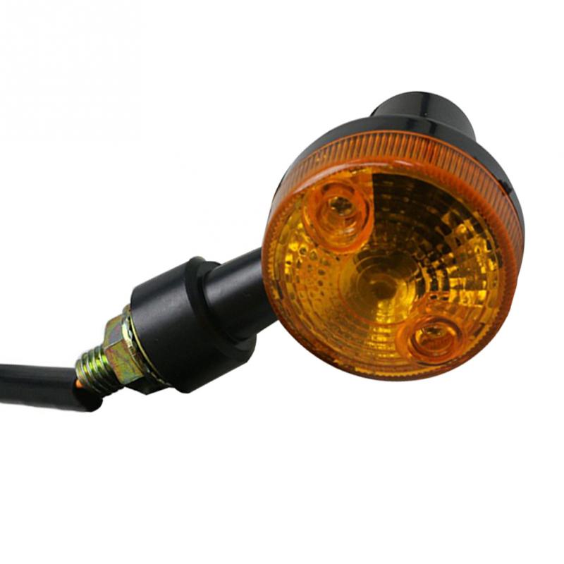 Universele 5W 12V Voor Achter Motorfiets Richtingaanwijzers Commando Lampindicators Amber Lichten Lamp Motor Richtingaanwijzer: Black yellow shell