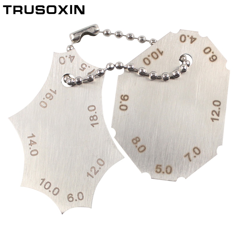 Welding tools Stainless Steel Welding Gauge Key Pocket Gage 2 pcs Set Weld Seam Test Ulnar Inspection Ruler