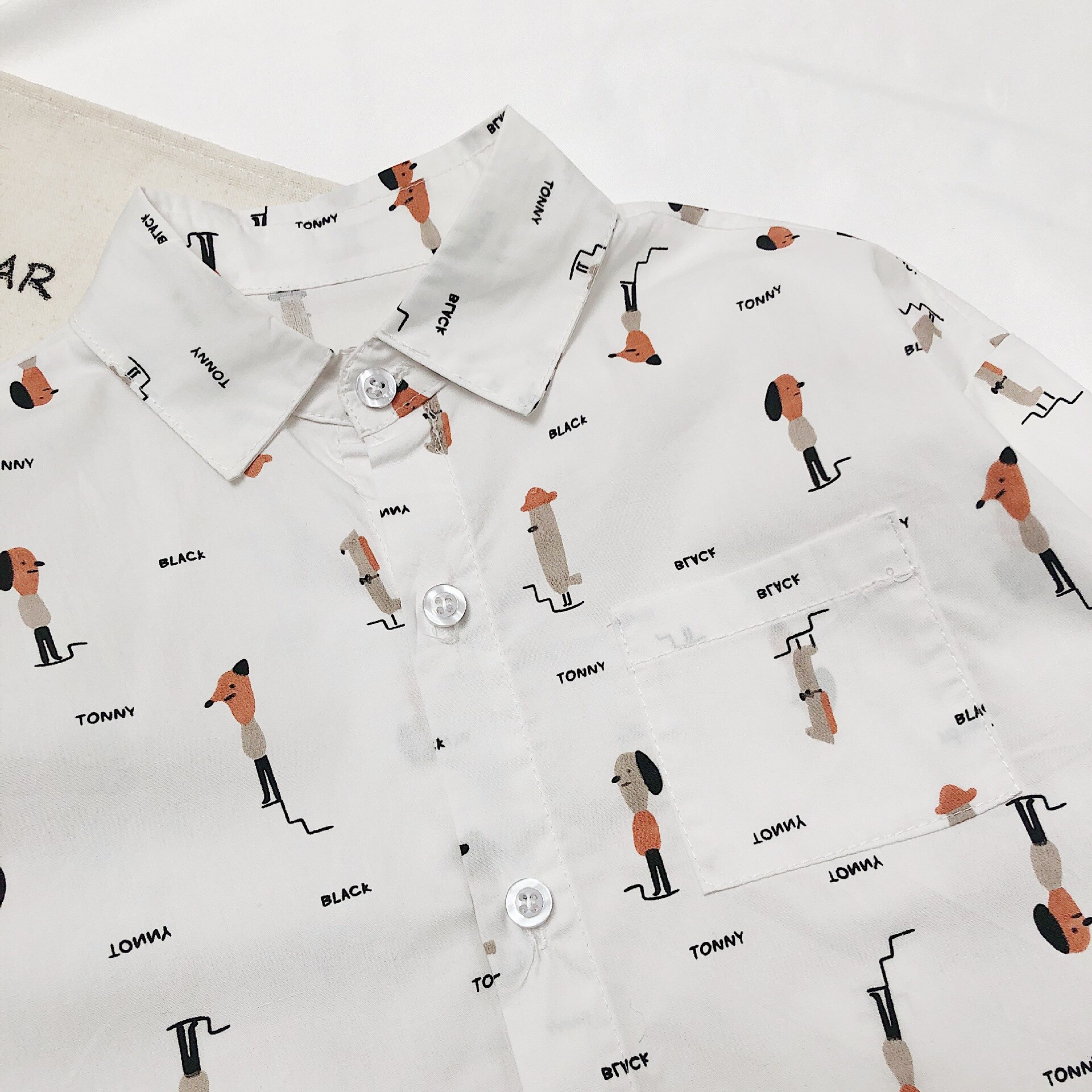 Chemises à manches longues pour bébés garçons, en coton, style, printemps-automne , décontracté