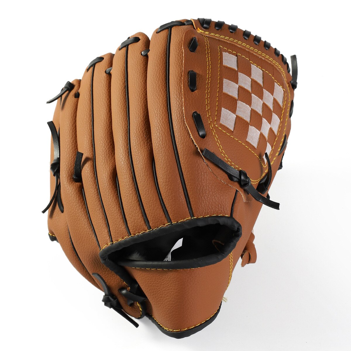 Guantes de béisbol gruesos para hombre y mujer, accesorio de Softball, de 9,5 a 12,5 pulgadas, 3 colores: 9.5inch Brown