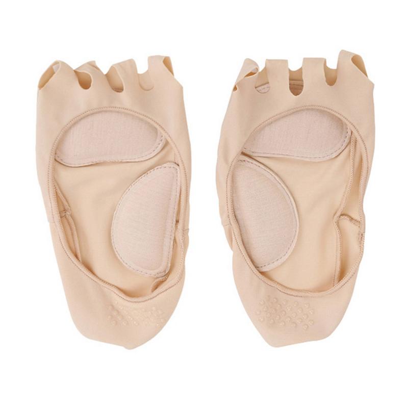 1 paar Gezondheid Voetverzorging Massage Teen Sokken Vijf Vingers Tenen Compressie Sokken Slippers Arch Ondersteuning Verlichten Voet Pijn Sokken: Skin Color