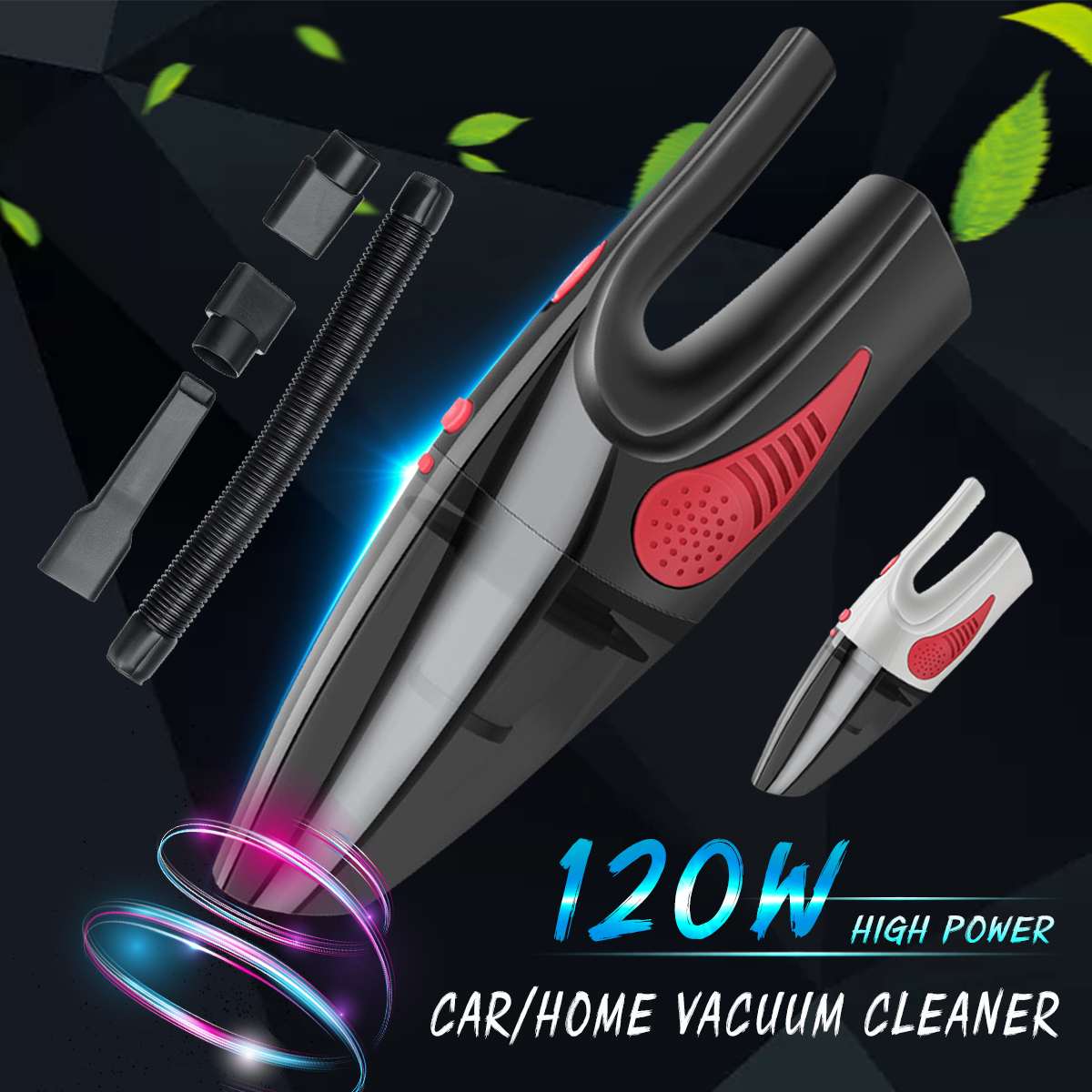 6500Pa Wireless/Wired Powerful Car Vacuum Cleaner Handheld 120W USB Cordless Wet&Dry Use Rechargeable Home Car Vacuum Cleaner