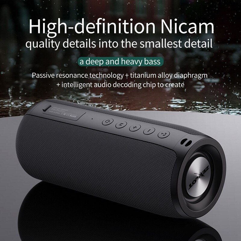 ZEALOT S51 For Bluetooth Wireless Computer Speakers Column Large Music Center Subwoofer Portable Outdoor Powerful Loud Speakers