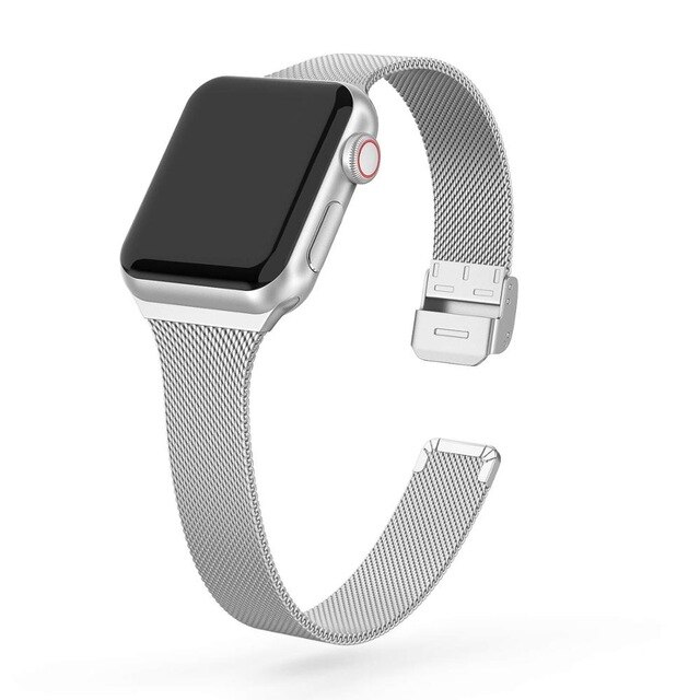 Luxe roestvrijstalen schakelarmband voor apple watch-band 44mm 42mm 40mm 38mm iwatch 6 5 4 3 2- serie: 2 / 42 mm of 44mm