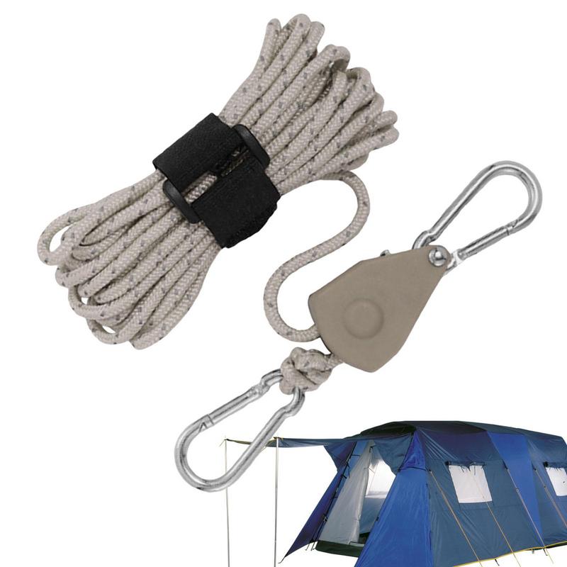 Zelt Kerl Seile Camping Schnur Riemens cheibe System verstellbar reflektierende 4mm Zurr gurte Seil KleiderbüGel tragbare Zelt Führungs seil für Höhle Außenbereich