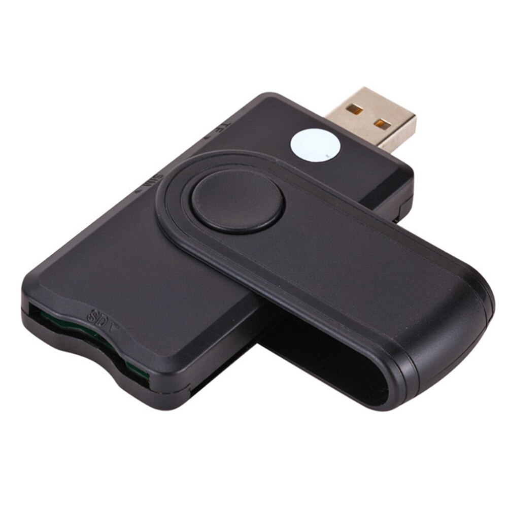 USB 2.0 SIM smart card reader connected to the computer PC adapter, used for tax declaration bank ID card reader SD/TF smart car