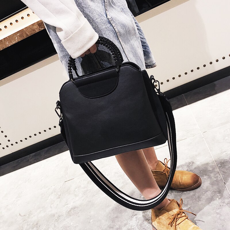 bolso de mano para mujer, de piel sintética, con de concha, bandolera, bandolera, de gran