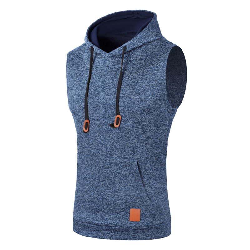 Heren mouwloze hoodies mode casual hooded sweatshirt heren bodybuilding tanktop sportief shirt vest vest gym