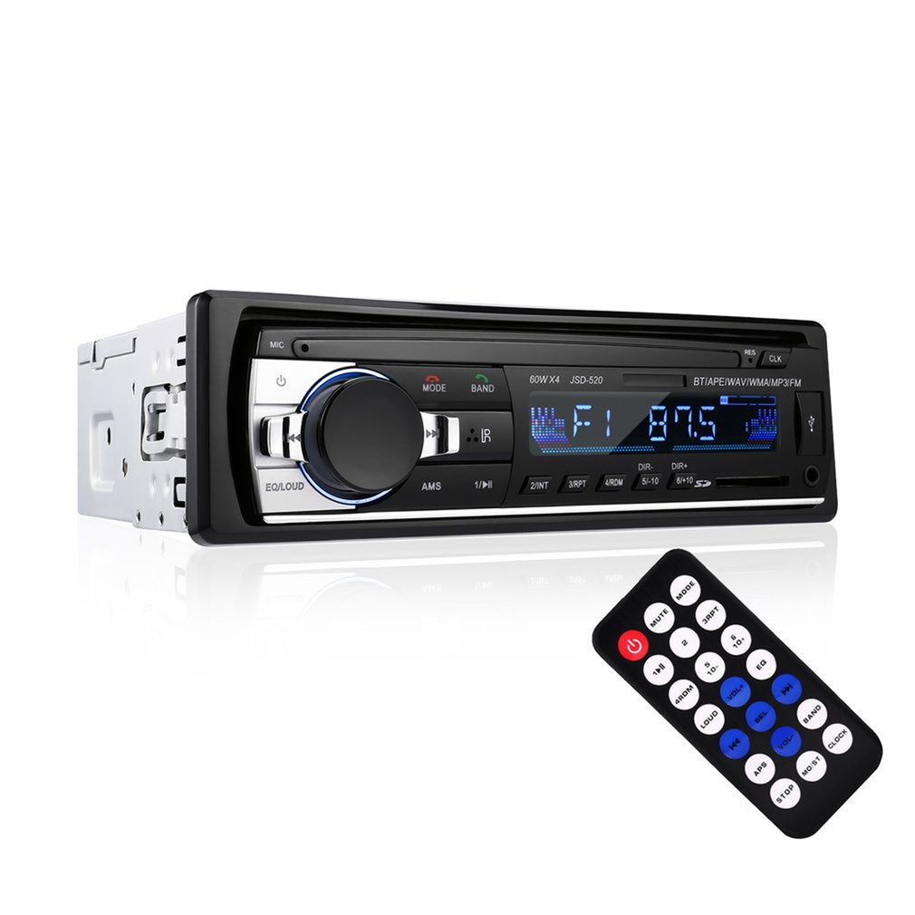 1 Din Auto MP3 Speler Fm Radio Audio Stereo In Dash Aux Ingang Ontvanger Usb/Tf Poort Met Afstandsbediening controle 4X60W