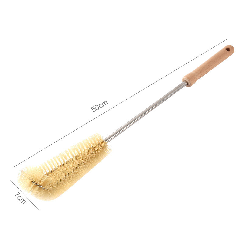 Strumenti per la pulizia della cucina Bottiglie per bevande Lavapavimenti per vetro Spazzola per la pulizia Spazzola per la pulizia delle bottiglie in legno con manico lungo: Rosso