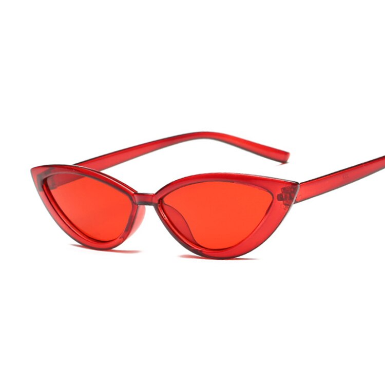 Candy farver solbriller til kvinder cat eye solbriller mærke kvindelige briller cool  uv400 gafas de sol: Rød