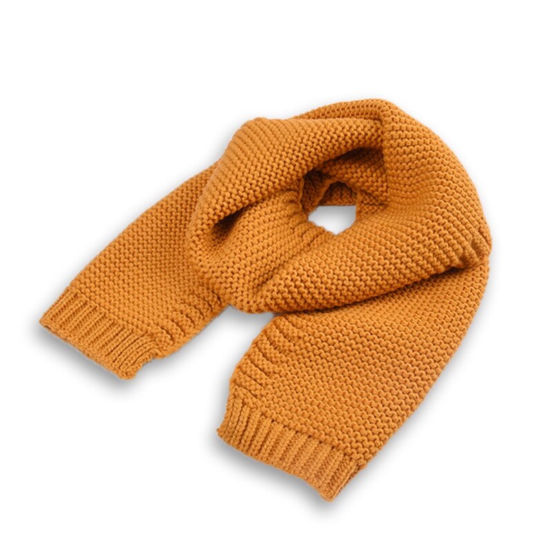 Bufanda de algodón de 120cm para bebé, pañuelo de punto para niño y niña, bufanda cálida para invierno, suave