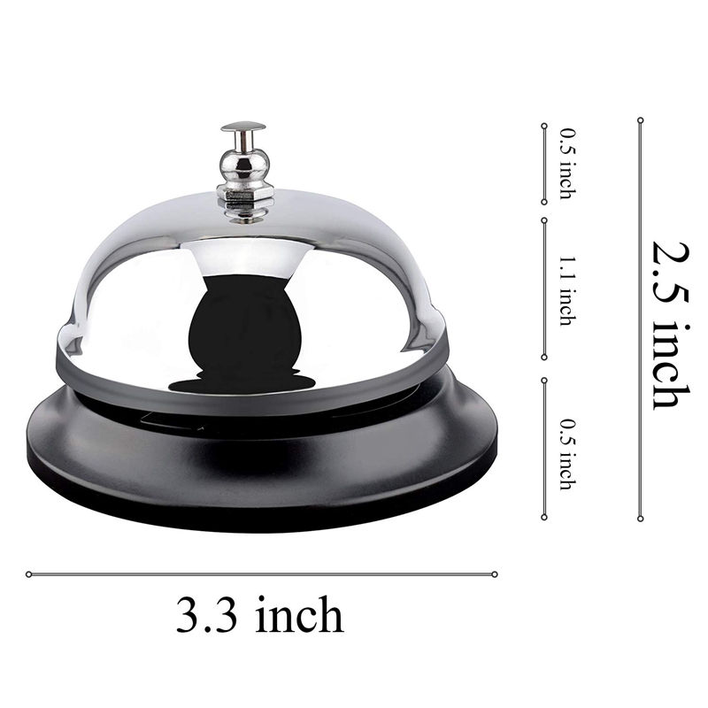 Oproep Klokken, Service Bel, 2 Count Desk Bell Met Metalen Anti-Roest Bouw Voor Call Klantenservice, Restaurant Games, Hotel