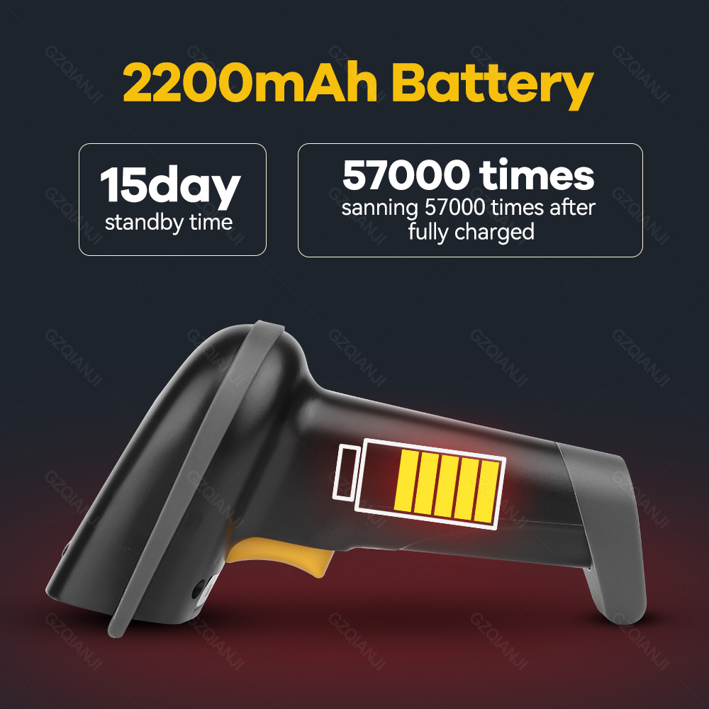 Bluetooth Wireless Barcode Scanner 1D 2D QR USB Charging Base Handheld Bar Code Reader Scanner Automatic Sensing Fast Precise