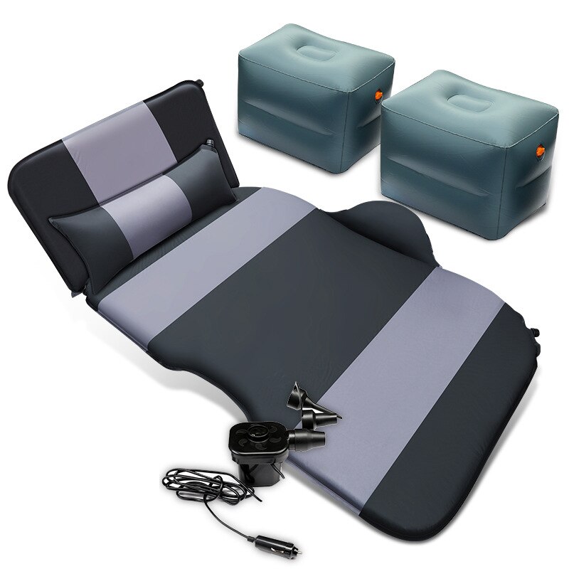 Car inflatable bed car supplies sleeping pad Rear Seat air bed travel Outdoor Car Accessories Camping Mat Cushion camping bed: Grey