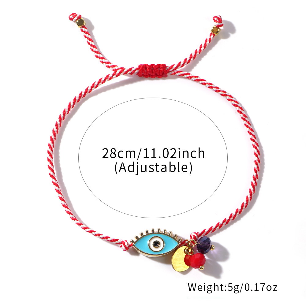 gehen2boho 2024 Martis Schmuck Legierung Böse Augen Kristall Perlen Kette Griechischen März Armbinde Für Frauen Zarte Neujahrsgeschenke
