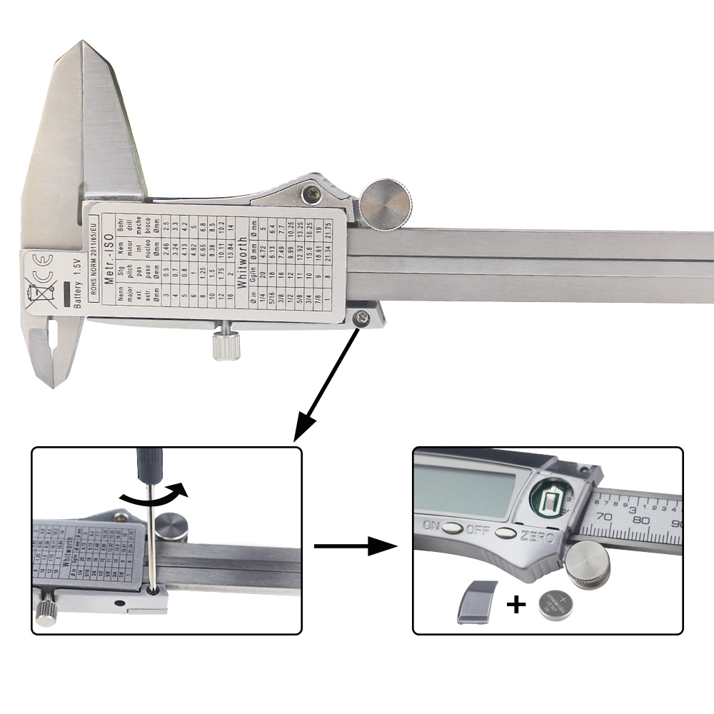Measuring Tool Digital Caliper 6 "150mm Stainless Steel Messschieber Paquimetro Measuring Instrument Vernier Calipers