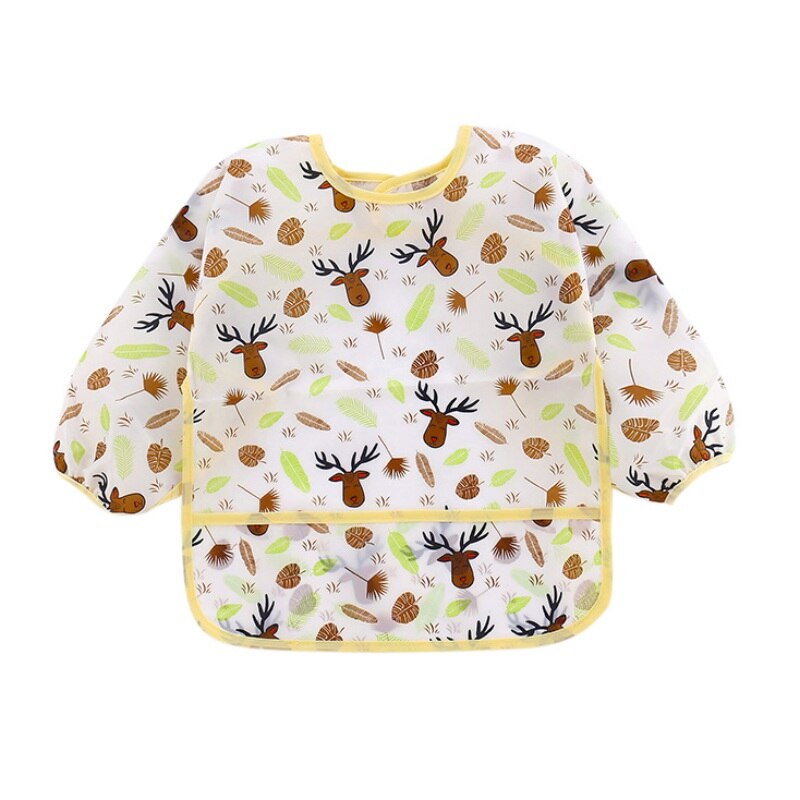 Unisex Infantili del bambino Del Bambino Del Grembiule Alimentazione Accessori Impermeabile Del Fumetto A Maniche Lunghe Bib Panni Del Burp Bambini: Y / M