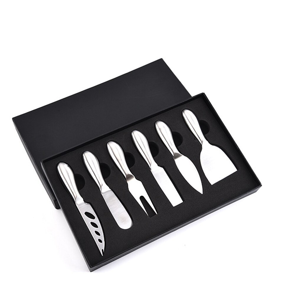 Premium 6-Piece Cheese Knife Set - Stainless Steel Cheese Tool Cheese Knives with Box,Perfect Christmas Party