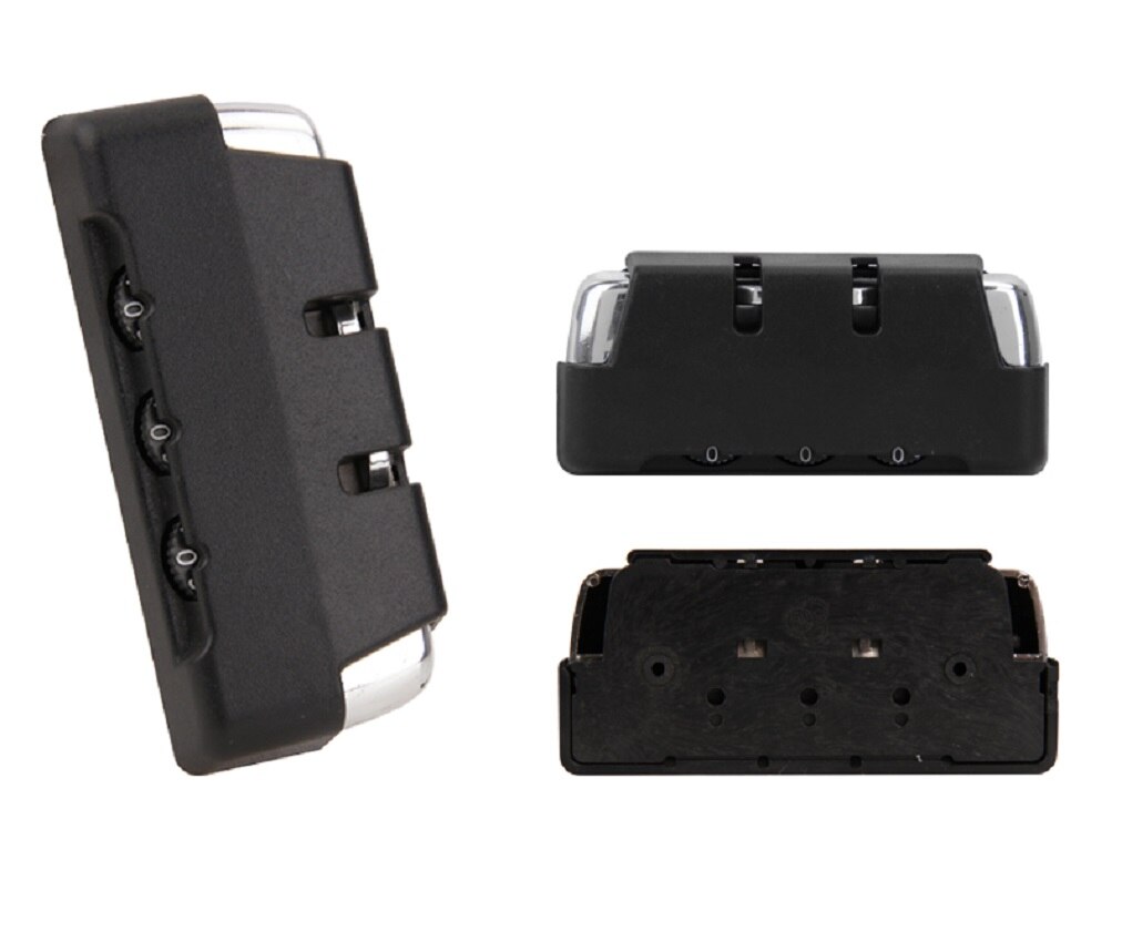 3 Digit Combination Padlock Accessories for Bags Lock Luggage Suitcase Travel Bag Code Lock Black Combination Trunk Fixed Lock
