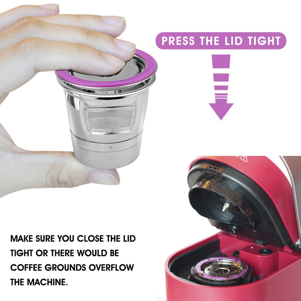 Rustfrit stål kaffefilter k kopkurve genanvendelige kaffekapsler drypper kompatibel med keurig 1.0 & 2.0 bryggerier