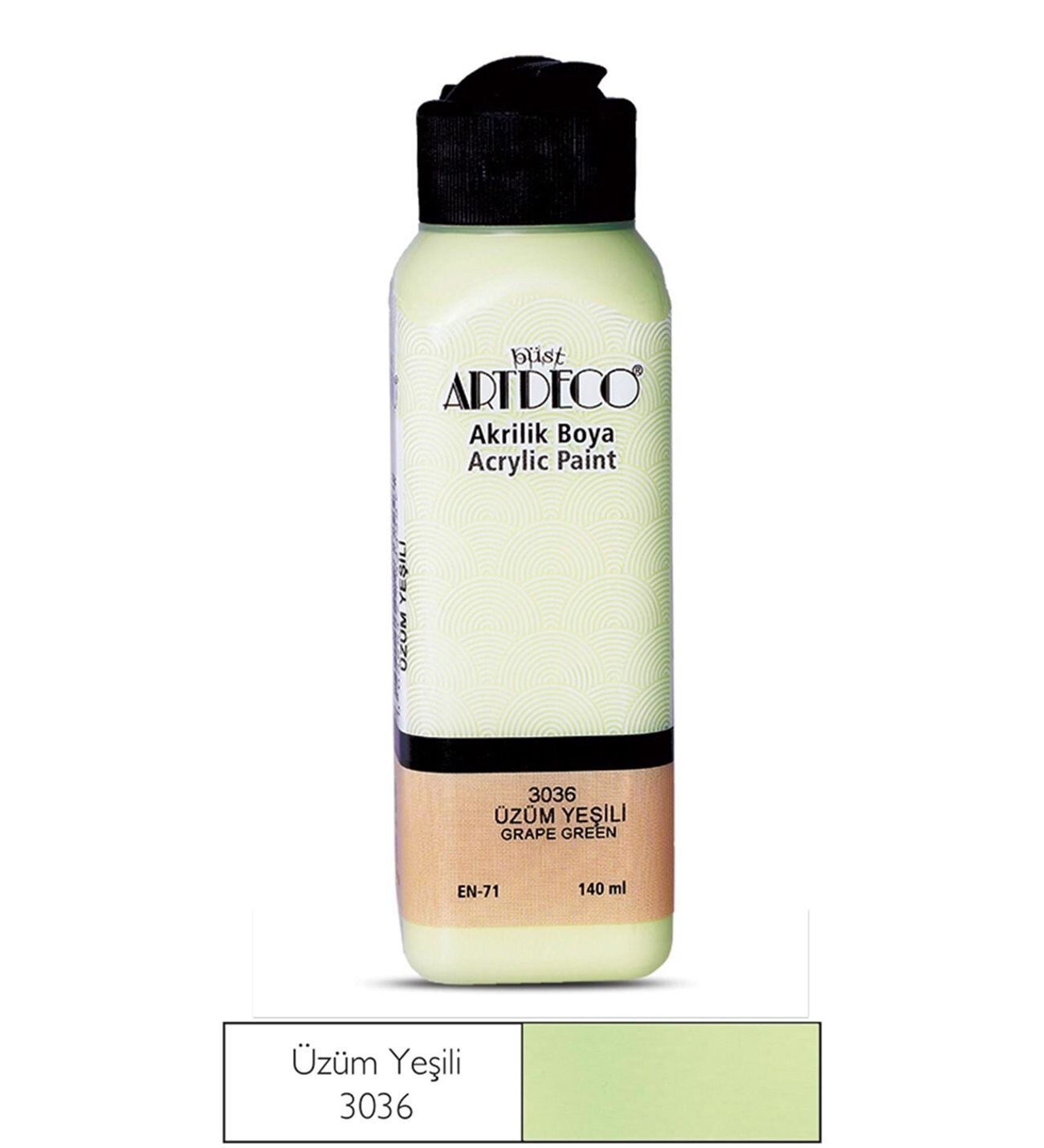 Artdeco farba akrylowa zielony kolor i odcienie: grape green