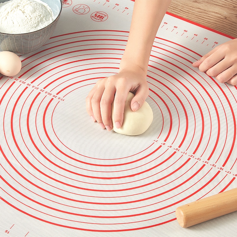 60*40Cm Non-stick Siliconen Bakken Mat Pad Bakplaat Glasvezel Rolling Deeg Mat Cookie Macaron bakken Mat Gebak Gereedschap