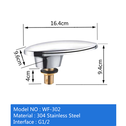 Bathtub Waterfall Inlet Cold and Water Tap Brass Switch Control Valve For Bathtub Faucet Set Shower Cabin Mixer Faucet Bath: WF-3002