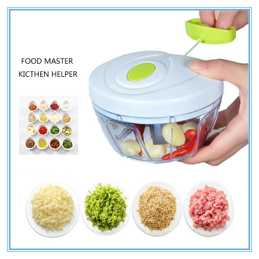 500ML Hand Blender Manual Meat Grinder Hand-power Food Chopper Mincer Mixer Blender to Chop Meat Fruit Vegetable Nuts Shredders