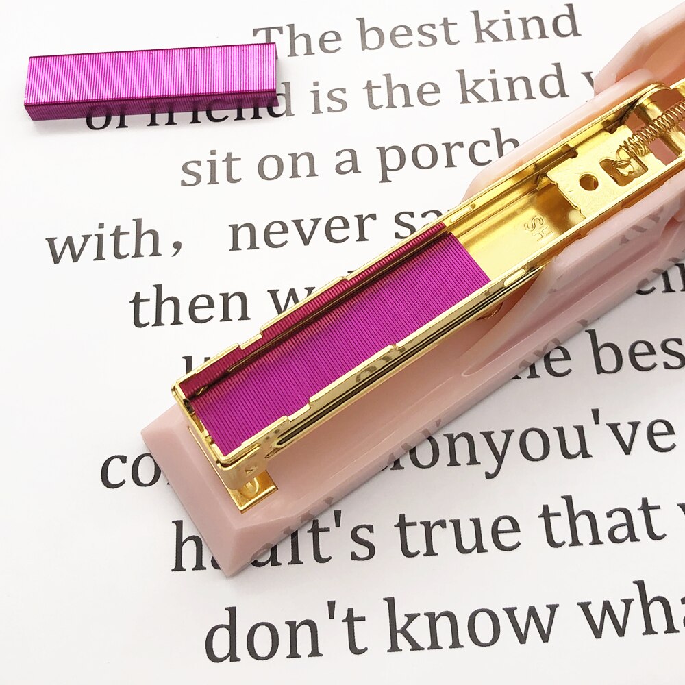 6 Box Rose Red Staples Standard Stapler Refill 26/6 Size 5700 Staples for Office School Stationery Supplies