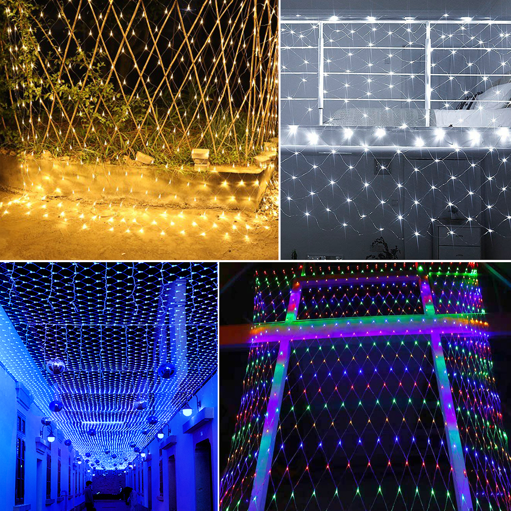 Istapp ljusslinga 220v eu-kontakt trädgård gräsmatta lampa gardin krans för bröllop år dekor uteplats gård landskap led gräsmatta lampor