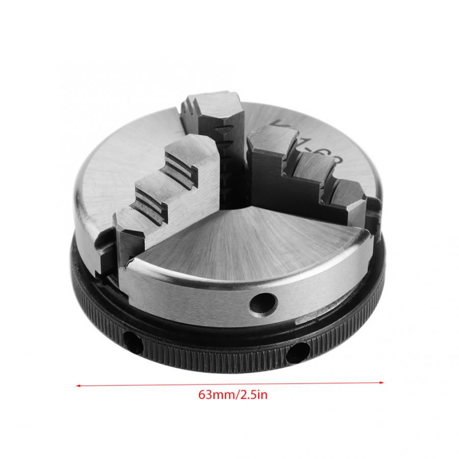 1pc 3-Jaw Metal Lathe Chuck K01-63/M14 Manual Self-Centering Lathe Chuck for Woodworking