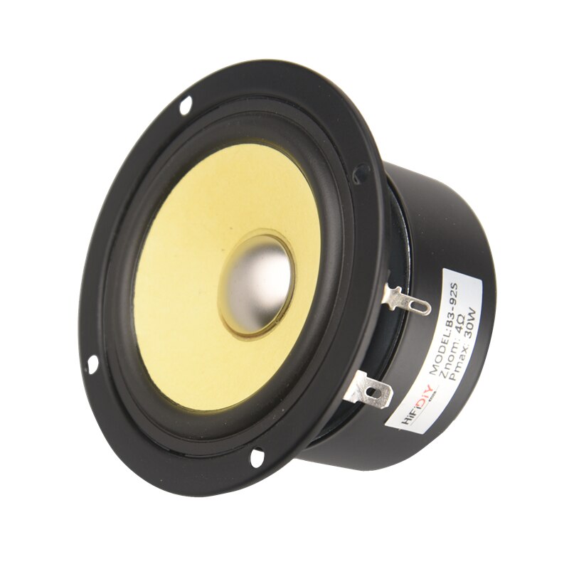 HIFIDIY LIVE hifi 3" 3.5 inch 3.6 92mm Full frequency speaker unit 4OHM 30W High Alto bass loudspeaker B3-92S