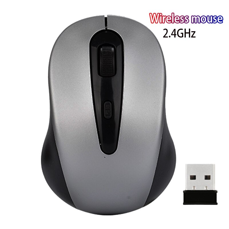 Draadloze Bluetooth Muis 2.4Ghz Pc Gaming Muizen 1600Dpi Verstelbare Ergonomische Muis Voor Laptop/Pc Computer: 2.4GHz silver