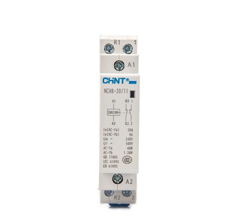 CHINT CHNT – contacteur domestique modulaire AC, 220V 230V AC 20A 1NO 1NC 2NO 2NC
